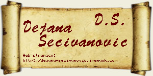 Dejana Sečivanović vizit kartica